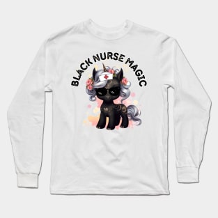 Black nurse magic- Unicorn Long Sleeve T-Shirt